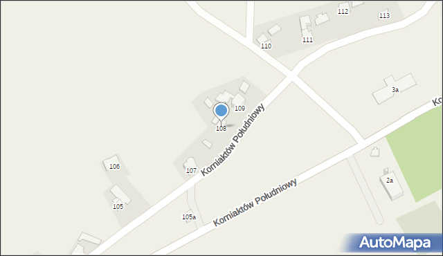 Korniaktów Południowy, Korniaktów Południowy, 108, mapa Korniaktów Południowy