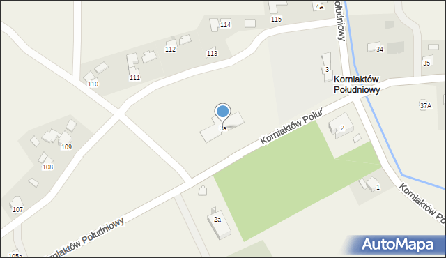 Korniaktów Południowy, Korniaktów Południowy, 3a, mapa Korniaktów Południowy