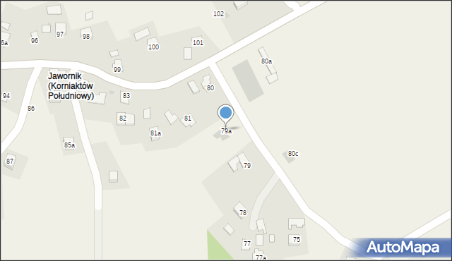Korniaktów Południowy, Korniaktów Południowy, 79a, mapa Korniaktów Południowy