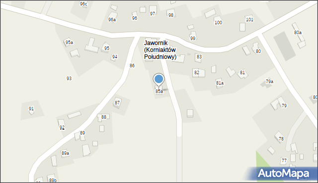 Korniaktów Południowy, Korniaktów Południowy, 85a, mapa Korniaktów Południowy