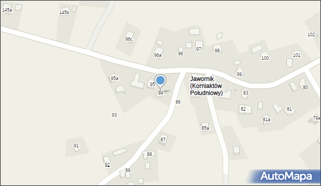 Korniaktów Południowy, Korniaktów Południowy, 94, mapa Korniaktów Południowy