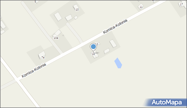 Kornica-Kolonia, Kornica-Kolonia, 12, mapa Kornica-Kolonia