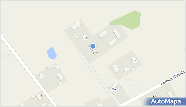 Kornica-Kolonia, Kornica-Kolonia, 9, mapa Kornica-Kolonia