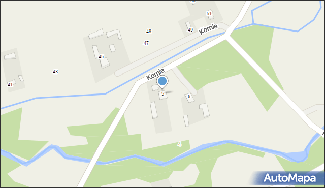 Kornie, Kornie, 5, mapa Kornie