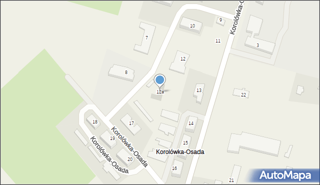 Korolówka-Osada, Korolówka-Osada, 12a, mapa Korolówka-Osada