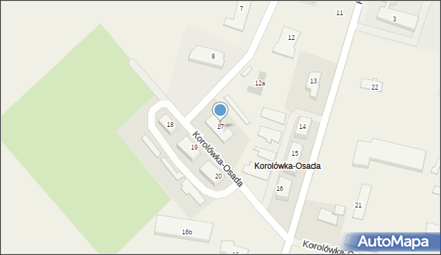 Korolówka-Osada, Korolówka-Osada, 17, mapa Korolówka-Osada