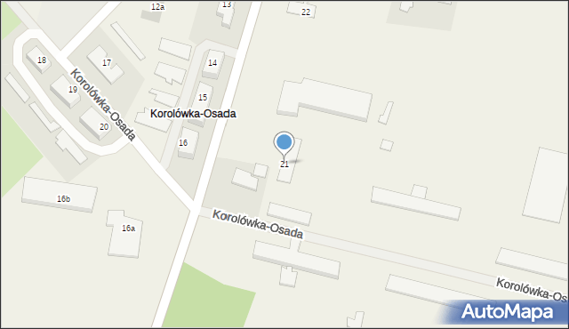 Korolówka-Osada, Korolówka-Osada, 21, mapa Korolówka-Osada