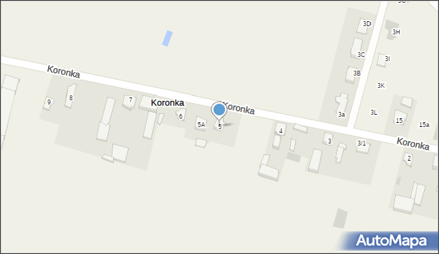 Koronka, Koronka, 5, mapa Koronka