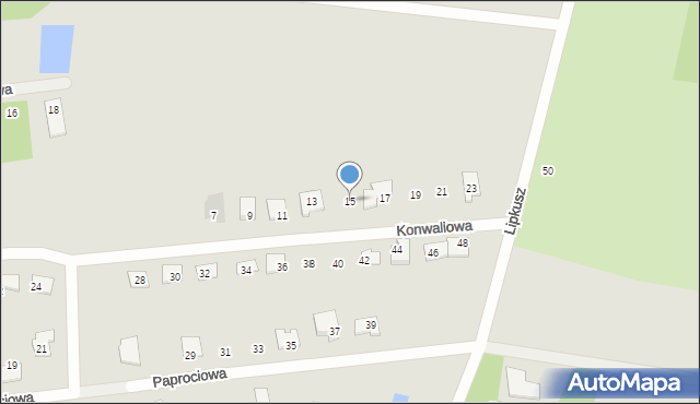 Koronowo, Konwaliowa, 15, mapa Koronowo