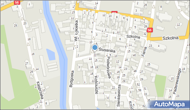 Koronowo, Kościuszki Tadeusza, gen., 11, mapa Koronowo