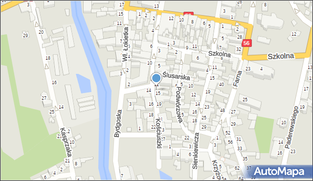 Koronowo, Kościuszki Tadeusza, gen., 13, mapa Koronowo
