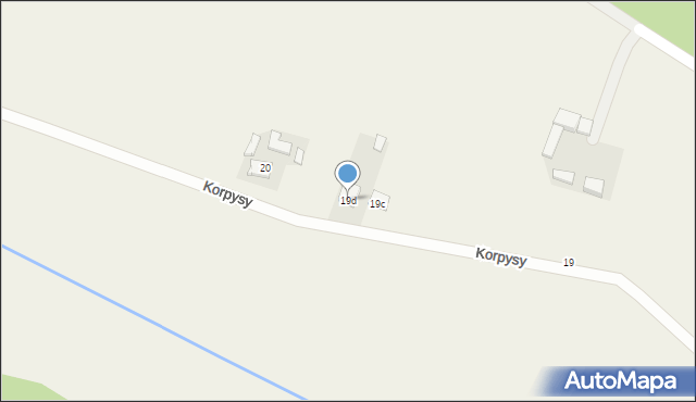 Korpysy, Korpysy, 19d, mapa Korpysy