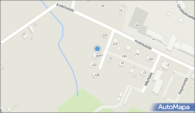 Korsze, Kościuszki Tadeusza, gen., 21C, mapa Korsze