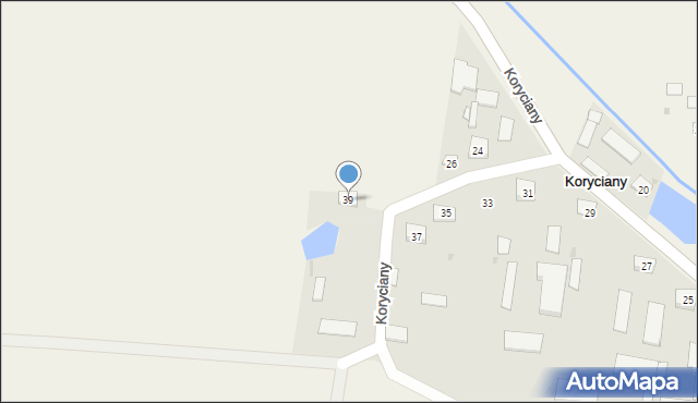 Koryciany, Koryciany, 39, mapa Koryciany