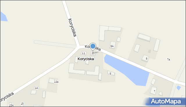 Koryciska, Koryciska, 10, mapa Koryciska