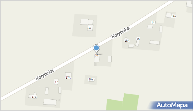 Koryciska, Koryciska, 16, mapa Koryciska