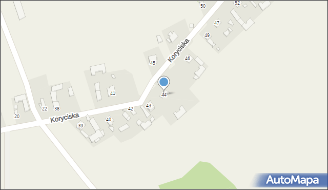 Koryciska, Koryciska, 44, mapa Koryciska