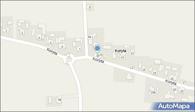 Koryta, Koryta, 10, mapa Koryta