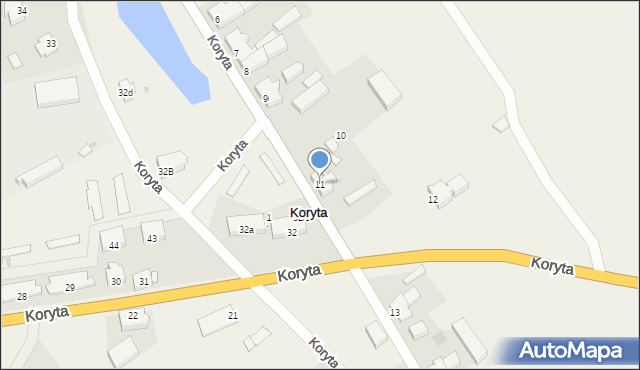 Koryta, Koryta, 11, mapa Koryta