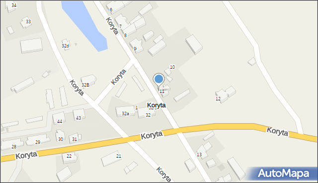 Koryta, Koryta, 11a, mapa Koryta