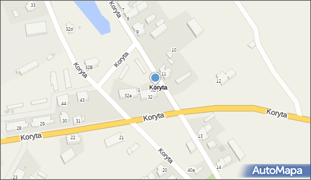 Koryta, Koryta, 32/1, mapa Koryta