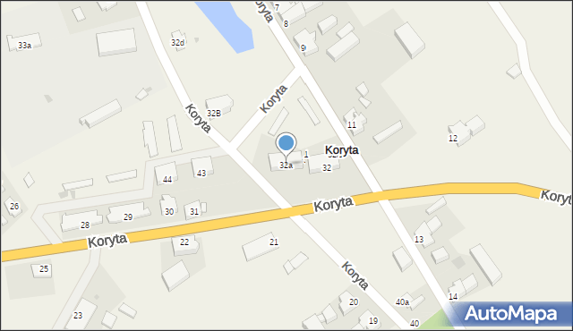 Koryta, Koryta, 32a, mapa Koryta