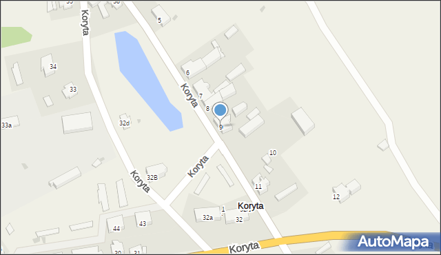 Koryta, Koryta, 9, mapa Koryta
