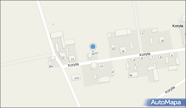 Koryta, Koryta, 14, mapa Koryta