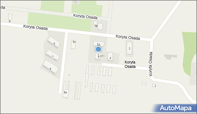 Koryta Osada, Koryta Osada, 5, mapa Koryta Osada