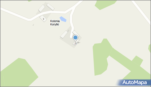 Korytki, Korytki, 10, mapa Korytki