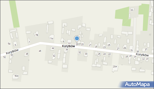 Korytków, Korytków, 13, mapa Korytków