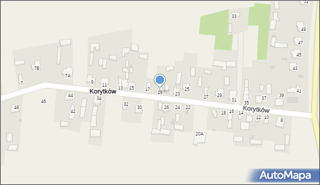 Korytków, Korytków, 19, mapa Korytków