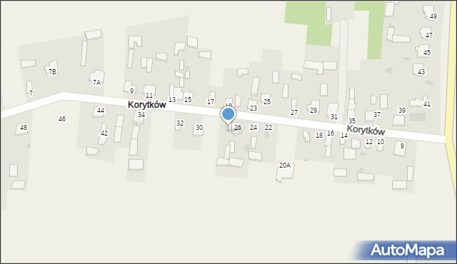 Korytków, Korytków, 28, mapa Korytków