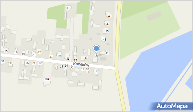 Korytków, Korytków, 39, mapa Korytków