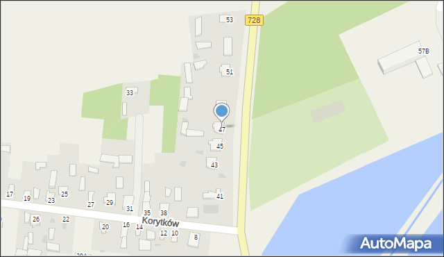 Korytków, Korytków, 47, mapa Korytków