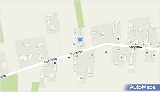 Korytków, Korytków, 5, mapa Korytków