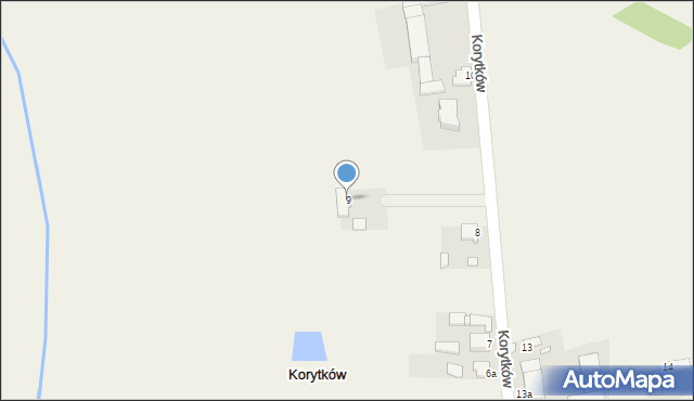 Korytków, Korytków, 9, mapa Korytków