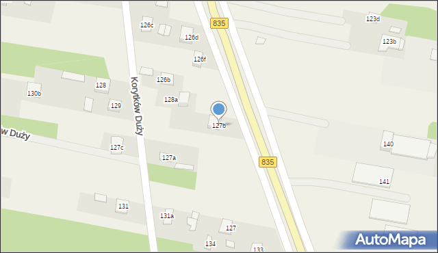 Korytków Duży, Korytków Duży, 127b, mapa Korytków Duży