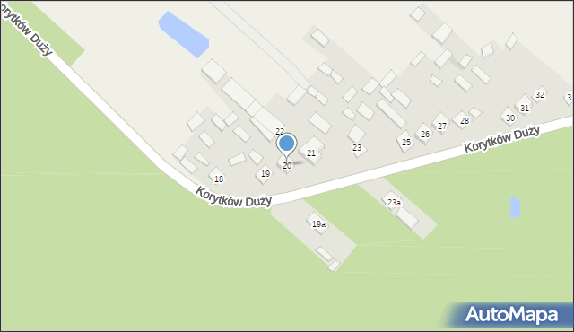 Korytków Duży, Korytków Duży, 20, mapa Korytków Duży