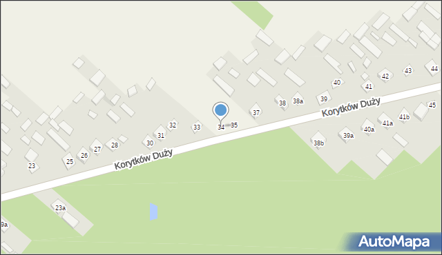 Korytków Duży, Korytków Duży, 34, mapa Korytków Duży