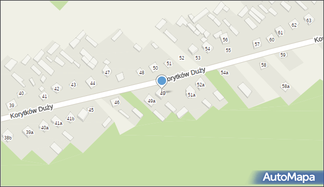 Korytków Duży, Korytków Duży, 49, mapa Korytków Duży