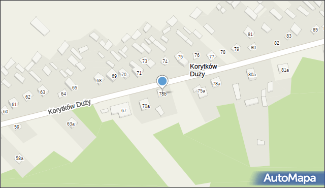 Korytków Duży, Korytków Duży, 78b, mapa Korytków Duży