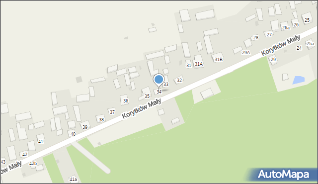 Korytków Mały, Korytków Mały, 34, mapa Korytków Mały
