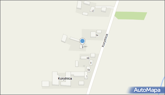 Korytnica, Korytnica, 9, mapa Korytnica