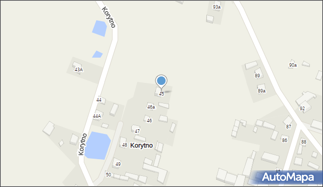 Korytno, Korytno, 45, mapa Korytno