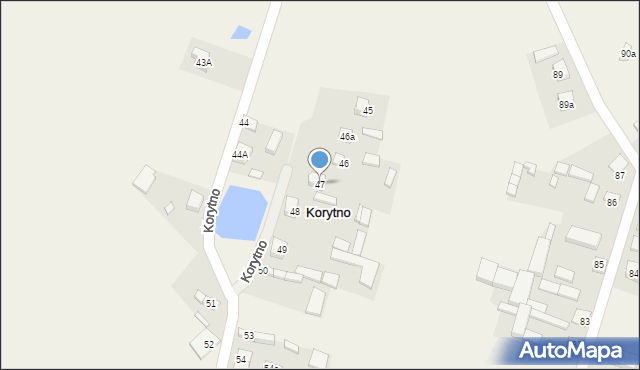 Korytno, Korytno, 47, mapa Korytno