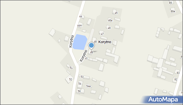 Korytno, Korytno, 49, mapa Korytno