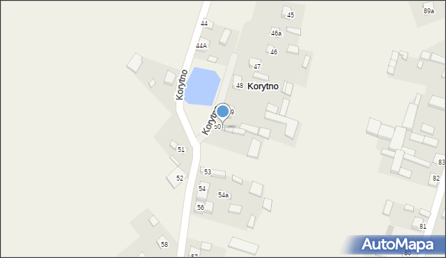 Korytno, Korytno, 50A, mapa Korytno
