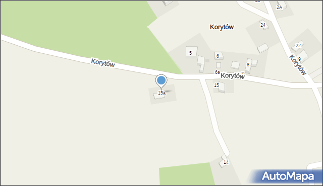 Korytów, Korytów, 15a, mapa Korytów