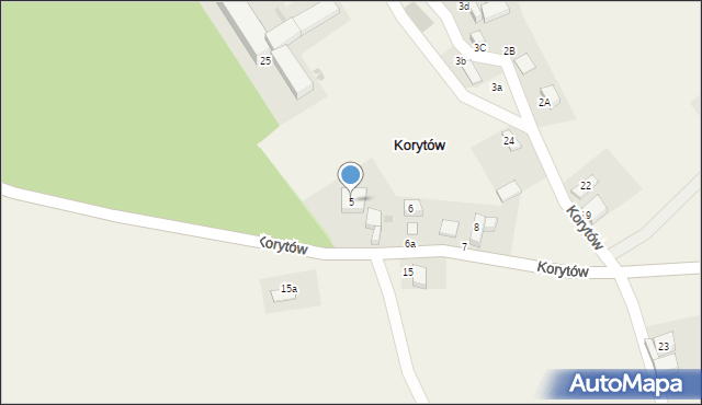 Korytów, Korytów, 5, mapa Korytów